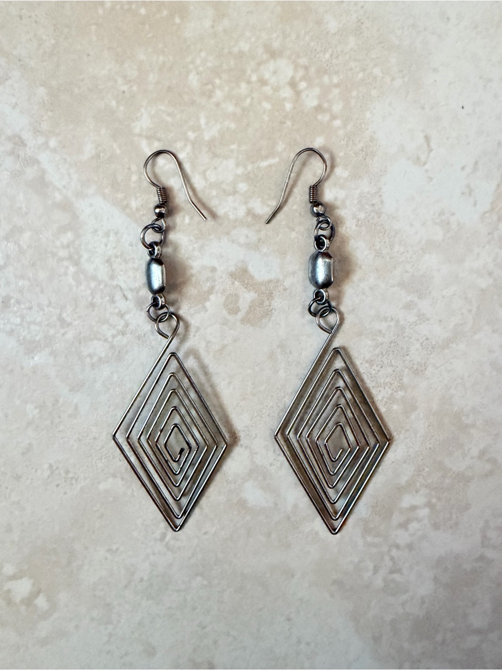 *BRAND NEW* Elegant Silver Geometric Long Drop Earring Lightweight Women Jewelry